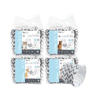 엠펫츠 수컷 강아지 기저귀 매너벨트 팬티 4팩 총 48매 (4size)