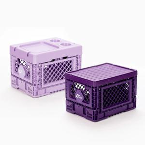 25리터 폴딩 박스 보라 세트