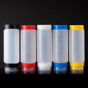 오색 거꾸로 소스통 350ml 5개입 소스라벨 세트