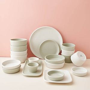 오브 솔트베이지 허브그린 4인 홈세트 도자기 식기세트 그릇 세트 20P