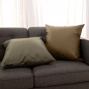 사각 인조가죽 쇼파 쿠션 커버 솜포함 3size 4colors