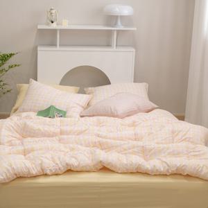 리브체크 차렵이불 침구세트 2size 3colors