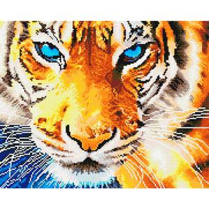 DIY 보석십자수 (캔버스형) 푸른 눈 호랑이 40X50cm