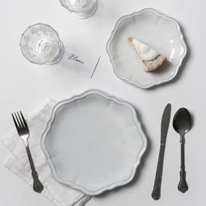 [1+1] 블랑 플뢰르 접시 (소 1P+대 1P)