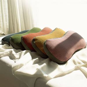 피그먼트 누빔 순면 메밀베개 경추베개 5colors