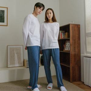 커플용 피치기모 뉴 스트라이프 잠옷 바지 파자마 5color 3size