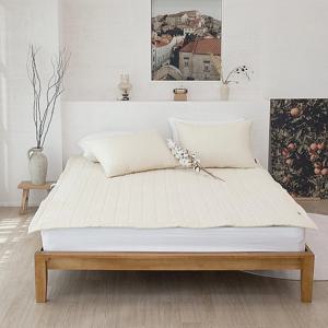 비앙카 피그먼트워싱 목화솜 초고밀도100수 순면침대패드(고정밴드 SS/Q/K/LK)4종