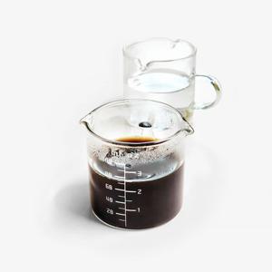 내열유리 더블 샷잔 100ml 에스프레소 벨크리머 계량컵