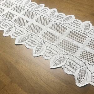 창밖의정원 긴 테이블보 레이스러너 화이트 레이스 매트 깔개 111cm