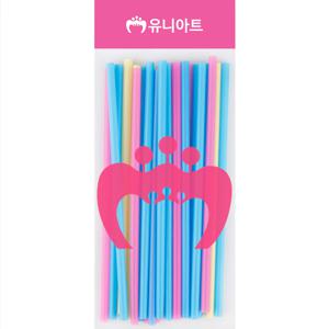 1000 일자빨대 7mm 파스텔혼합