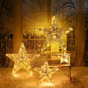 LED 스틸 별 골드 30cm/50cm/80cm/100cm 전구내장