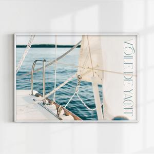 2+1 미드센추리 모던 유럽 풍경 인테리어 포스터 사진 액자 Voile de Yacht