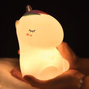 러블리 유니콘 말랑 LED 충전식 무드등 (취침모드)