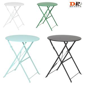 뉴욕 원형 테이블 / 철제 동그란 2인 간이 식당 카페 커피숍 접이식 테이블 테라스 식탁