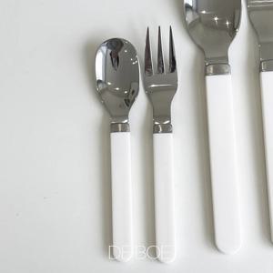ANNOVA 아노바 오레오 커트러리 캐주얼 양식기 화이트 디저트 스푼+포크 세트
