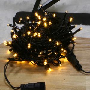 LED  24V 방수전구 100구 포인트점멸 컨넥터타입_검정선 화이트(콘센트형)