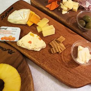 마호가니 옻칠 도마 3종세트 + 긴 손잡이 도마