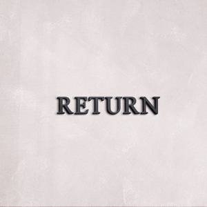 이지렛 RETURN 표지판 아크릴글자 스카시 팻말