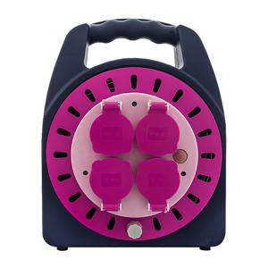 X2IP 1.5SQ 20M 핫핑크 코드릴 캠핑용 릴선 전기연장선