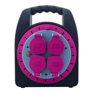 X2MIP 1.5SQ 10M 핫핑크 코드릴 캠핑용 릴선 전기연장선