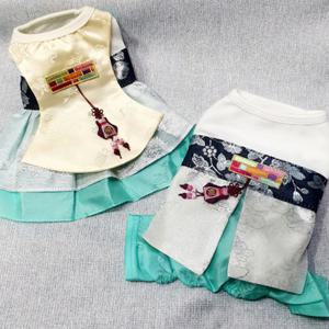 강아지 비단 개량한복