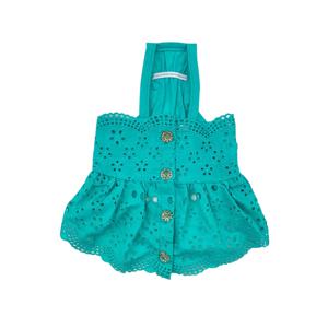 강아지옷 펀칭 플라워원피스 여름옷