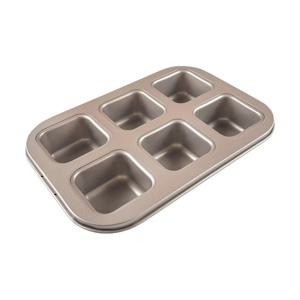 미니큐브팬 미니사각몰드 브라우니 식빵틀 6구