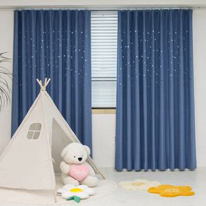 별 펀칭 암막커튼 아기 아이방 6color