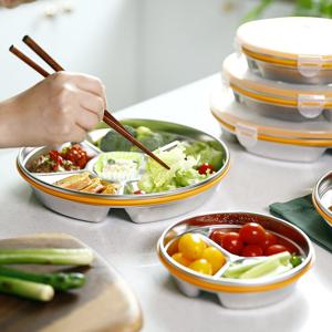 [리퍼] 스테인리스 밀폐 찬통 반찬통 3칸 나눔 大 (뚜껑포함)