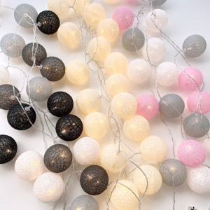 코튼볼 LED 줄전구 캠핑 차박 인테리어 무드등 크리스마스 트리 장식