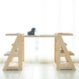 원목 알파벳 A형 타워브릿지 창문높이 미니캣타워