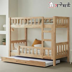 GT704 원목 슬라이딩 삼층침대 삼단 3층 무소음 깔판 2color