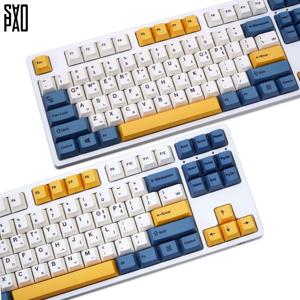빈티지블루2 키캡 PBT 체리 염료승화 Mac 영어/한글각인 (143키)