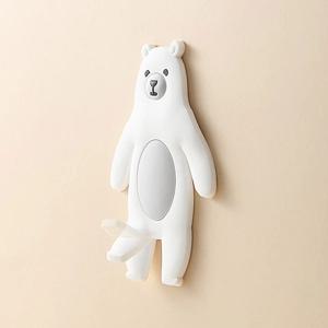현관 마스크걸이 붙착식 후크 벽 걸이 북극곰 베어자석 4type