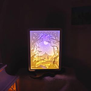 동화 감성 입체 LED 오로라 선셋 무드등 (별똥별)
