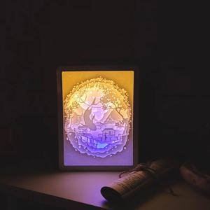 동화 감성 입체 LED 오로라 선셋 무드등 (고래의꿈)