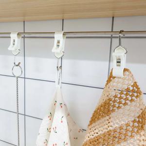 다용도 파이프 주방 집게 고리 화이트