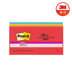포스트잇 노트 65410SSAN 플레이풀 프라이머리즈 10패드