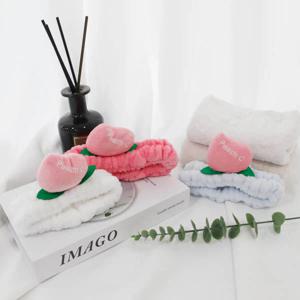 복숭아 극세사 세안밴드