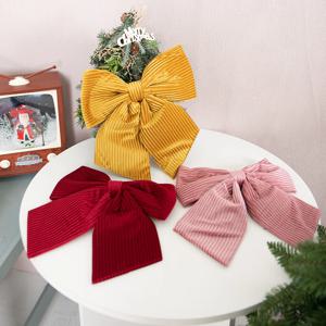 [3+1] 크리스마스 완성 리본 장식 뉴트로 35cm 3colors 트리 소품 용품 파티