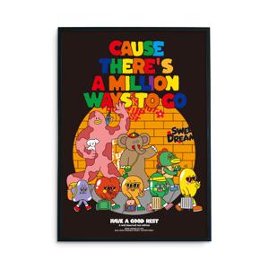 일러스트 포스터 GR 웨이투고 컬러 A4 A3