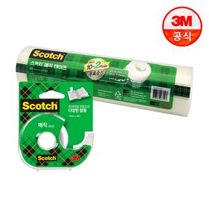 스카치 810D 테이프 디스펜서 + 매직 테이프 리필 18mm 11+1롤