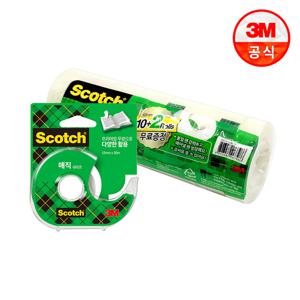 스카치 810D 테이프 디스펜서 + 매직 테이프 리필 12mm 11+1롤