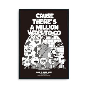 일러스트 포스터 GR 웨이투고 흑백 A4 A3