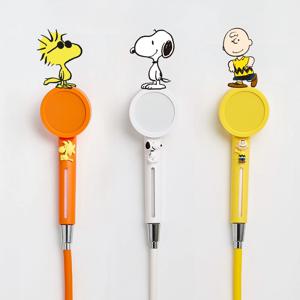 스누피 캐릭터 샤워기 헤드 필터 수압상승 녹물제거+PVC 샤워호스 1.5m 2m