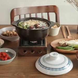 무균열 세라믹 뚝배기 샤브샤브 전골 냄비 일본 감성 나베 전자렌지 계란찜 그릇 중형