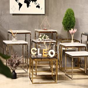 [리퍼] 홀리 포세린 세라믹 실버 골드 인테리어 거실 소파 테이블 티테이블 CL187