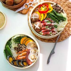 대나무찜기 만두찜통 떡시루 편백나무찜 2단세트 3size