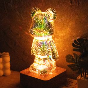 3D 불꽃놀이 LED 무드등 (잘자라곰) 곰돌이 테디베어