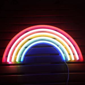LED 네온 사인 조명 인테리어무드등 OPEN 간판 부착형 소품 가게 바 무지개 조명